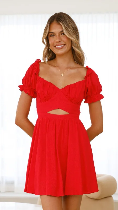 Best Seller Magnolia Mini Dress - Red