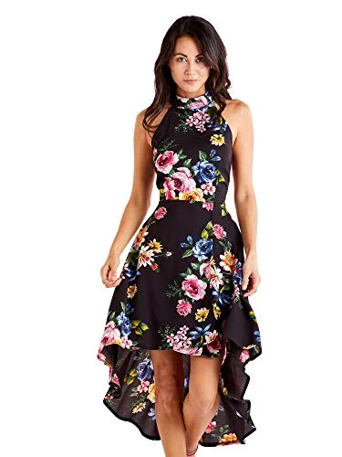 Seasonal Clearance Floral High Low Dress