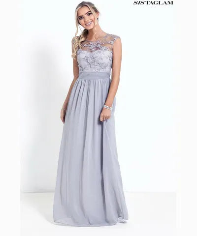 Final Markdown Embellished Maxi Dress Grey