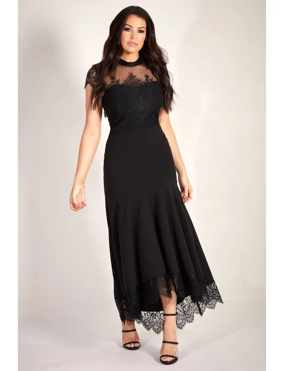 Amazing Deals Gizelle Black Fish Tail Dress