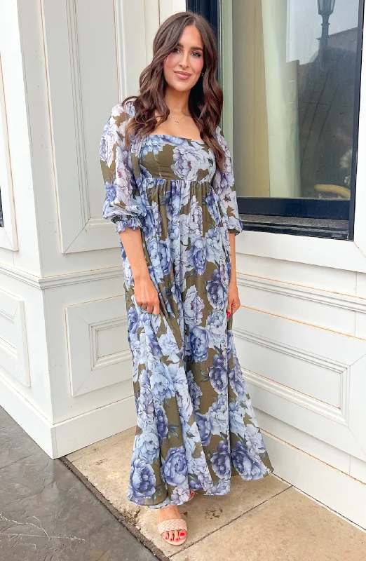 New Deals The Inspiration Floral Babydoll Maxi Dress