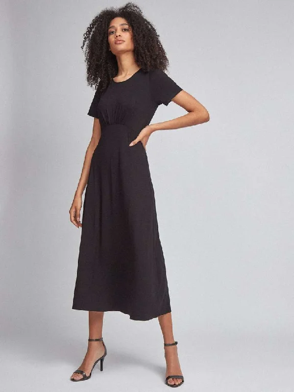 Deal Dash Black Fit And Flare Dress