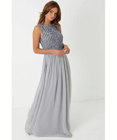 Early Access Embellished Grey Maxi