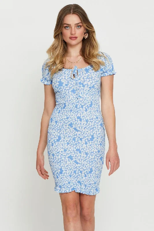 YEAR-End Sale Print Bodycon Dress Mini