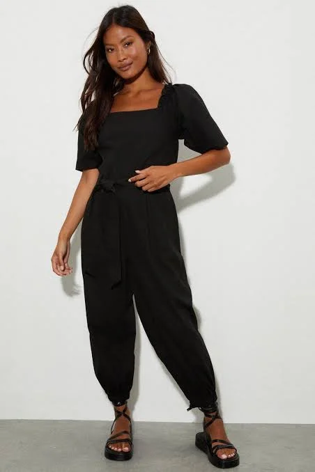 Reduced Prices Petit Puff Sleeve Jumpsuit Black