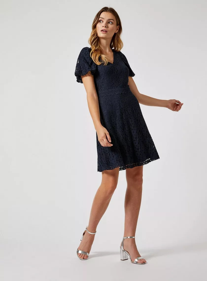 Exclusive Deal Navy Guipure Lace Dress