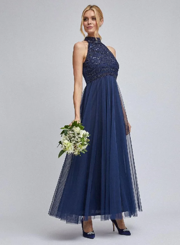 Today Only Navy Eleanor Enamel Maxi Dress