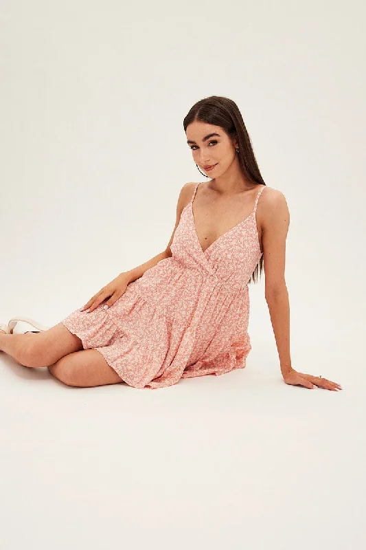 Exclusive Online Offer Animal Print Fit And Flare Dress Sleeveless V Neck