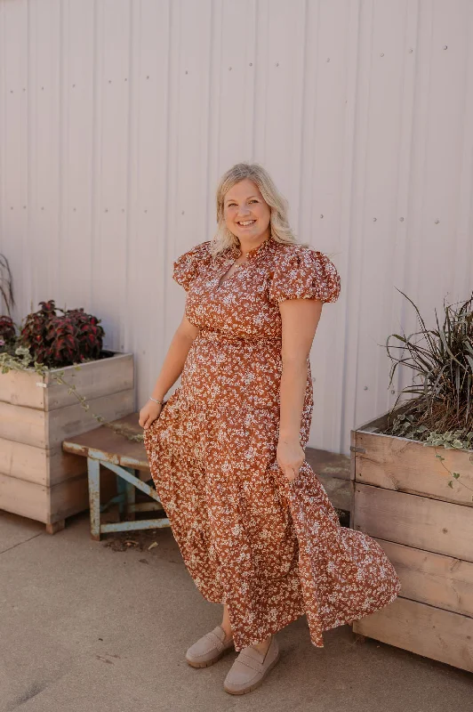 Super Bargain AUTUMN CURVY FLORAL MAXI DRESS