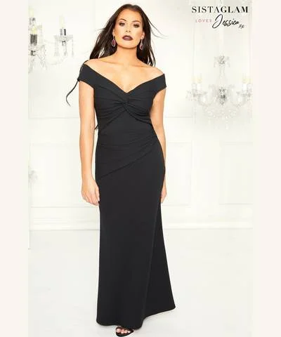Bonus Savings Petite Bardot Maxi Dress Black