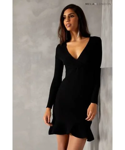 Act Fast Peplum Hem Bodycon
