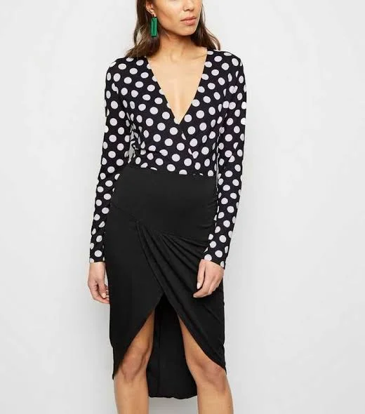 Buy More, Save More 2 in 1 Polka Dot Dress Black