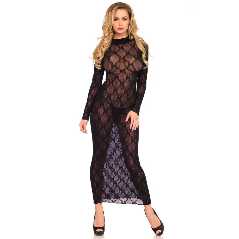 Limited Quantity Leg Avenue Long Sleeved Long Dress Size 6 To 12