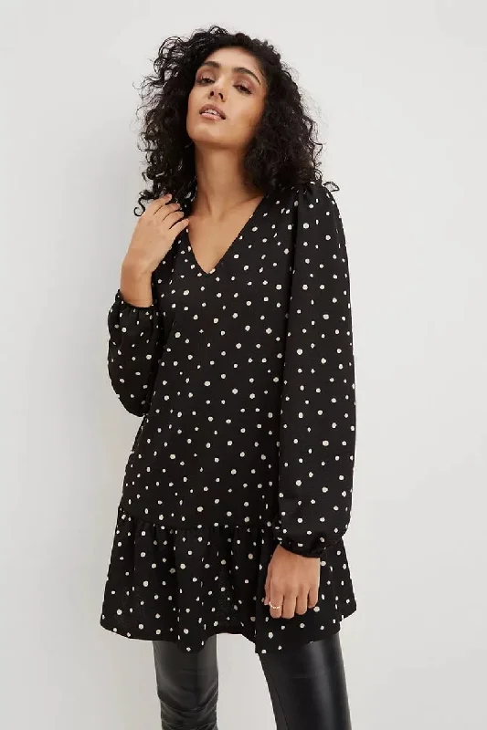 Anniversary Sale Black Heart Print Tunic