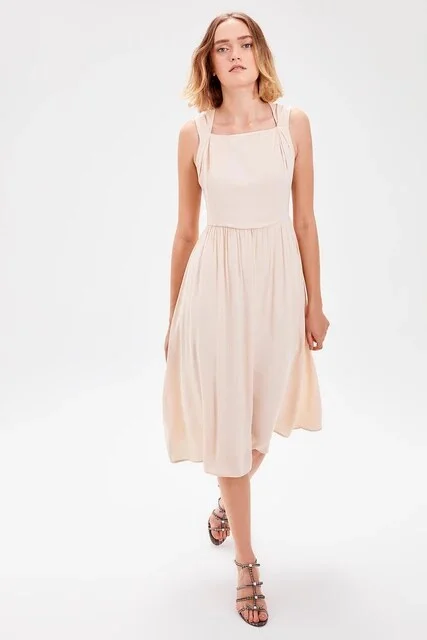 Limited Availability Stone Shoulder Detail Dress