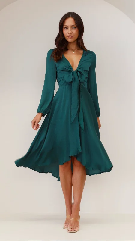Deal Mania Starry Nights Dress - Emerald