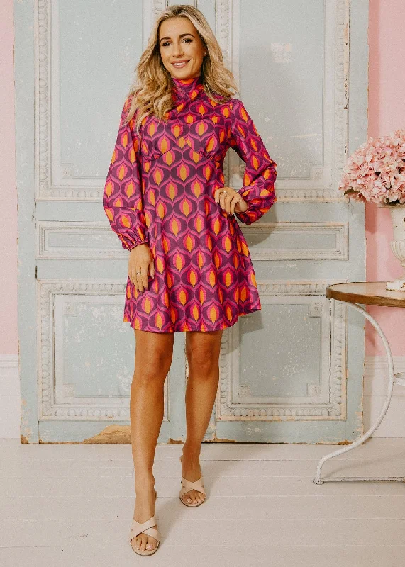 Time-Limited Offer Geo Print Mini Dress