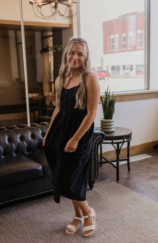 Fantastic Offers KELLI BLACK SLEEVELESS MIDI DRESS BY IVY & CO