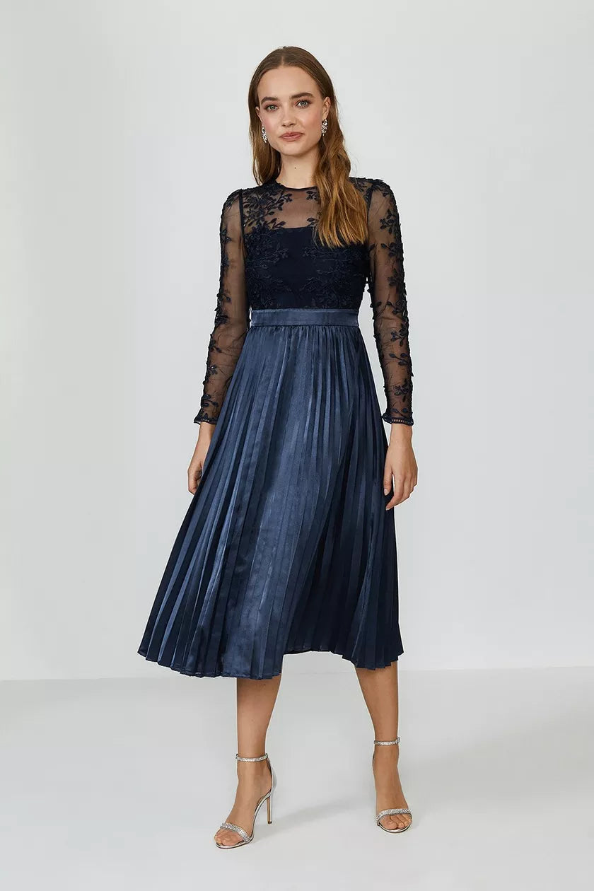 Exclusive Online Offer Lace Midi Dress Navy