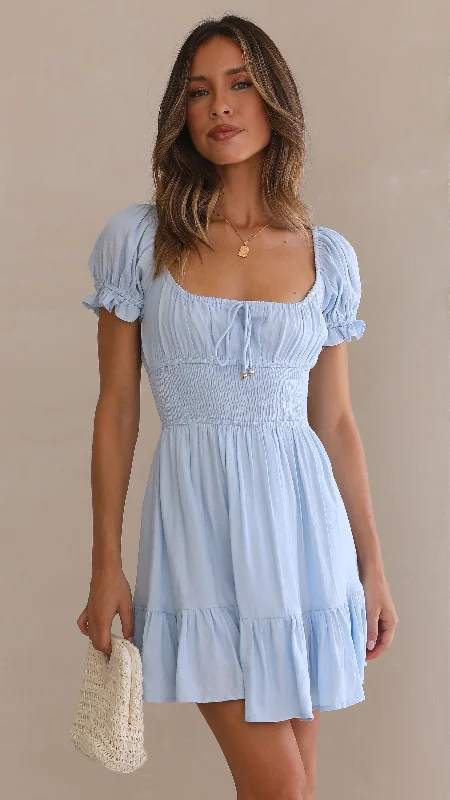 Savings Alert Kori Mini Dress - Blue